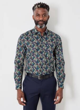 Chemise manches longues poches bleu EMYLE homme