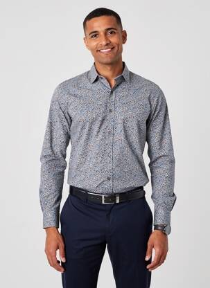 Chemise manches longues poches gris EMYLE homme