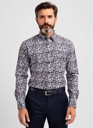 Chemise manches longues poches noir EMYLE homme