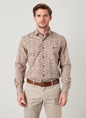 Chemise manches longues poches marron EMYLE homme