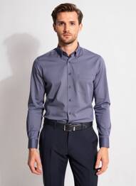 Chemise manches longues imprimé fantaisie bleu EMYLE homme