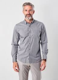 Chemise manches longues poches gris EMYLE homme