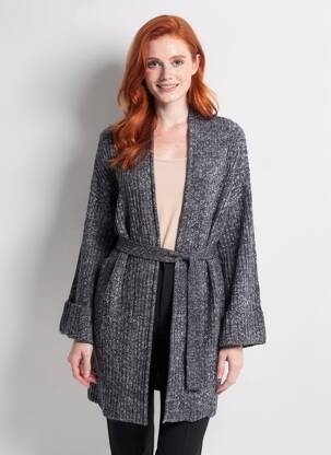 Gilet manches longues stretch gris YEST femme