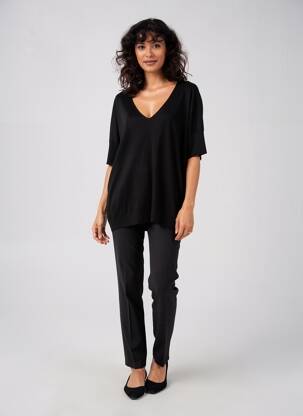Top stretch manches courtes noir ZILCH femme