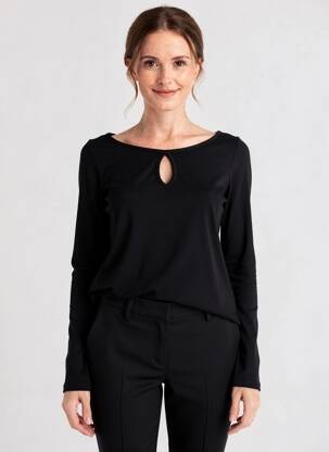Top stretch manches longues noir AN II VITO femme