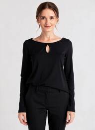 Top stretch manches longues noir AN II VITO femme