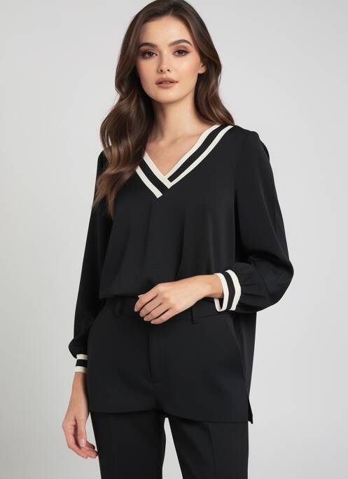 Blouse manches longues manches longues noir AN II VITO femme