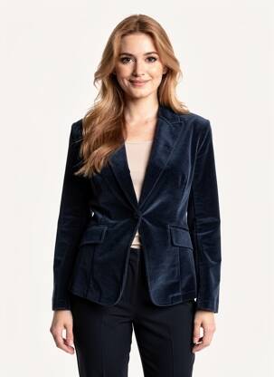 Blazer poches bleu ZILCH femme