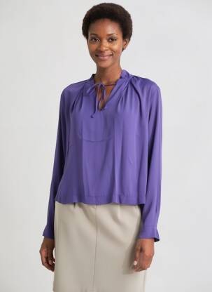 Blouse manches longues manches longues violet MÊME ROAD femme