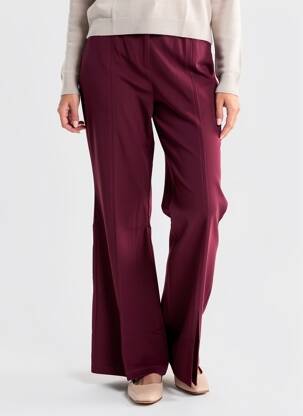 Pantalon flare taille élastique violet MAT.3 femme