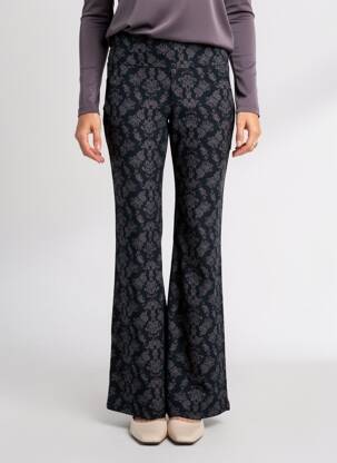 Pantalon flare taille élastique gris BLUTSGESCHWISTER femme