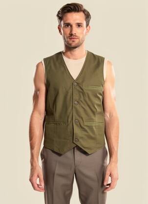 Gilet sans manche poches vert DAYTONA homme