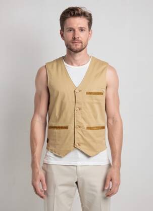 Gilet sans manche poches marron DAYTONA homme