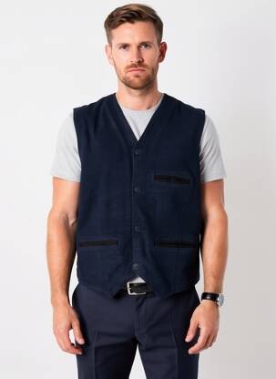 Gilet sans manche poches bleu DAYTONA homme