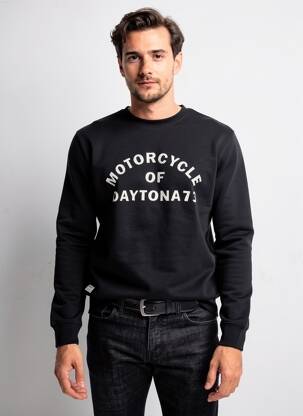 Sweat-shirt stretch manches longues noir DAYTONA homme