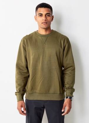 Sweat-shirt manches longues manches longues vert IRON AND RESIN homme