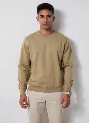 Sweat-shirt stretch manches longues marron IRON AND RESIN homme