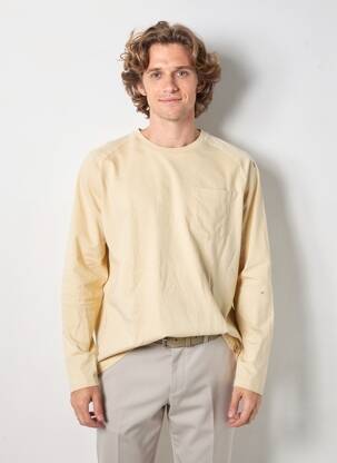 T-shirt stretch manches longues beige IRON AND RESIN homme