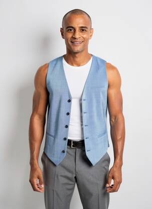 Gilet sans manche poches bleu HAFNIUM homme