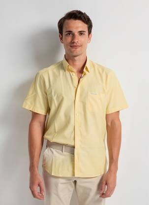 Chemise manches courtes poches jaune MISE AU GREEN homme