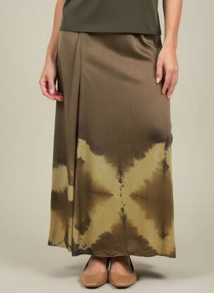 Jupe longue imprimé fantaisie vert GERARD DAREL femme