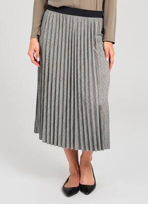 Jupe mi-longue coupe droite gris GERARD DAREL femme