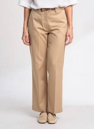 Pantalon droit tissage popeline taille normale beige GERARD DAREL femme