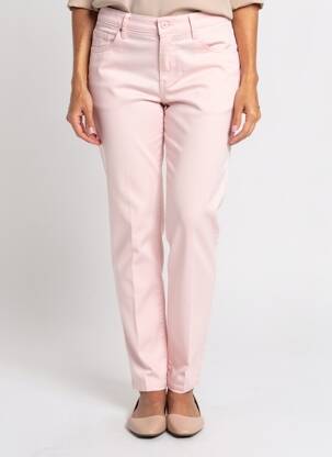 Pantalon slim tissage popeline taille normale rose LCDN femme