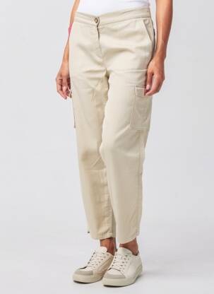 Pantalon cargo slim taille normale beige LCDN femme