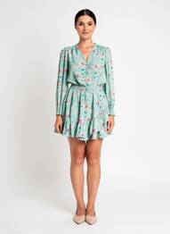 Robe courte manches longues manches longues vert GERARD DAREL femme