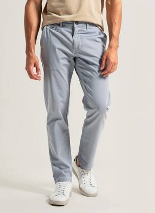 Pantalon chino tissage popeline taille normale bleu HERO SEVEN homme