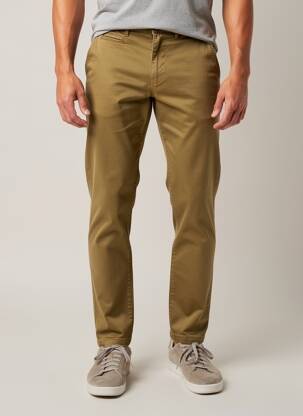 Pantalon chino tissage popeline taille normale vert HERO SEVEN homme