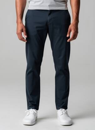 Pantalon chino stretch taille basse bleu LE TEMPS DES CERISES homme