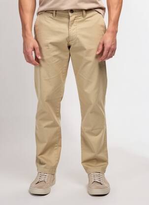Pantalon chino tissage popeline taille normale beige LCDN homme
