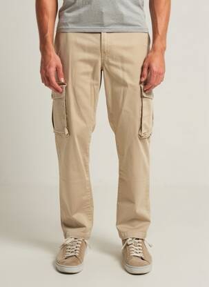 Pantalon cargo slim taille normale beige HERO SEVEN homme