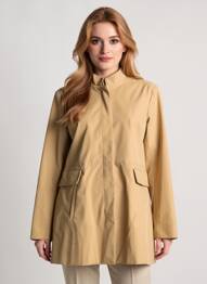 Trench tissage popeline sans capuche beige YES.ZEE femme