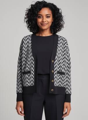 Gilet manches longues resserrée sur le bas noir GANT femme