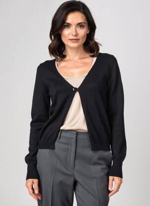 Gilet manches longues resserrée sur le bas noir KOCCA femme