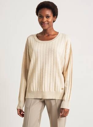 Pull stretch manches longues beige YES.ZEE femme