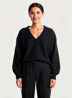 Pull stretch manches longues noir GANT femme