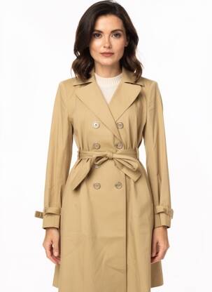 Trench poches sans capuche marron KOCCA femme