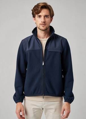 Veste casual resserrée sur le bas bleu K. WAY homme