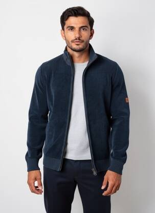 Veste casual resserrée sur le bas bleu MCS homme