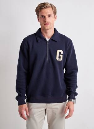 Sweat-shirt stretch manches longues bleu GANT homme