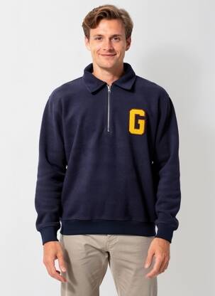 Sweat-shirt stretch manches longues bleu GANT homme