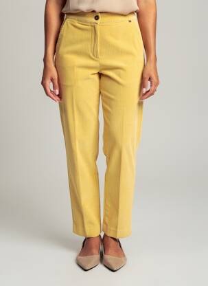 Pantalon droit stretch taille normale jaune KOCCA femme