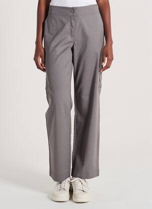 Pantalon cargo coupe droite taille normale gris ARMOR LUX femme