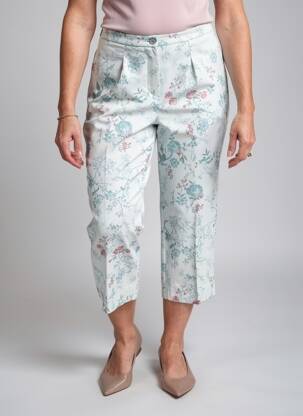Pantacourt tissage popeline taille normale bleu PIER BÉ femme