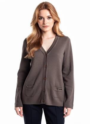 Gilet manches longues stretch gris ARMOR LUX femme