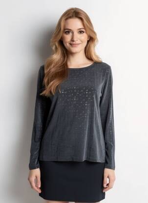 Top manches longues manches longues gris ENTRACTE femme